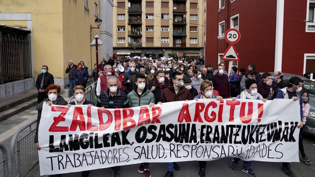 Manifestación vecinos Zaldivar