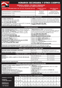 Miniatura de tabla horarios secundaria